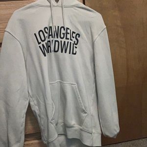 Medium Cream Brown Los Angeles World Wide Hoodie
